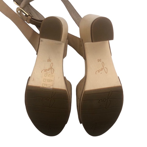 Joie tan suede ankle strap platform heel shoes. Sz 6 (36) - Picture 4 of 4